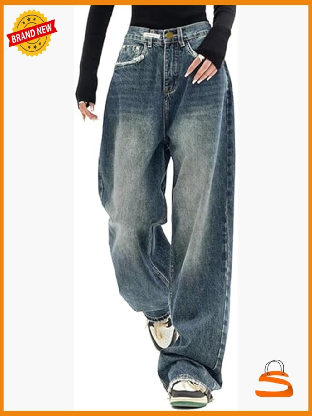 Wide Leg Baggy Boyfriend Jeans Vintage Streetwear